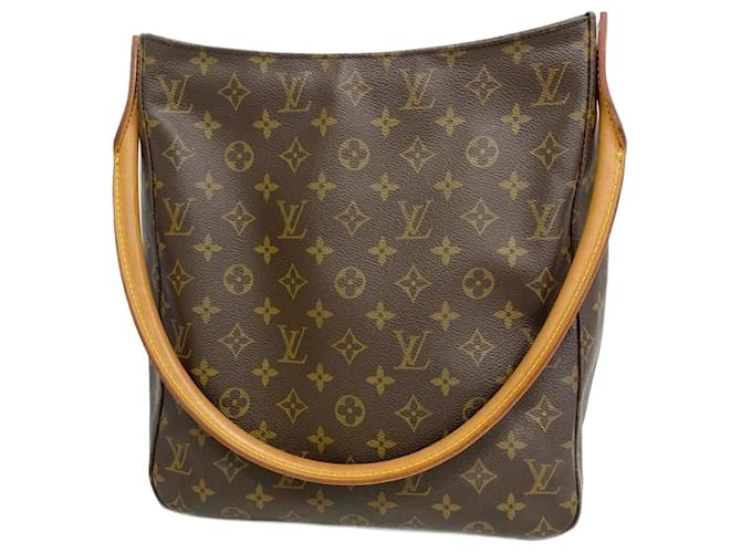 Louis Vuitton Looping GM Castaño Lienzo  ref.1521000