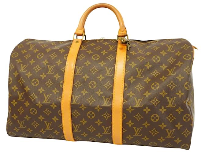 Louis Vuitton Keepall 50 Brown Cloth  ref.1521035