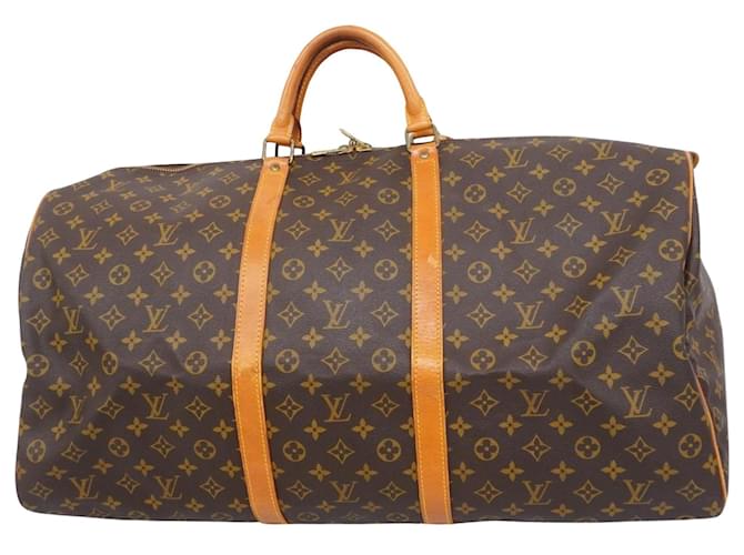 Louis Vuitton Keepall 60 Castaño Lienzo  ref.1521042