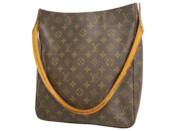 Louis Vuitton Looping GM Marrom Lona  ref.1521071