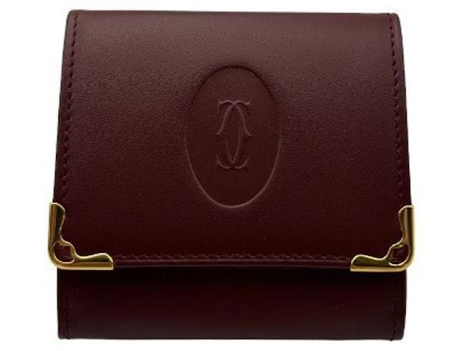 Cartier Must de Cartier Bordeaux Leder  ref.1521172