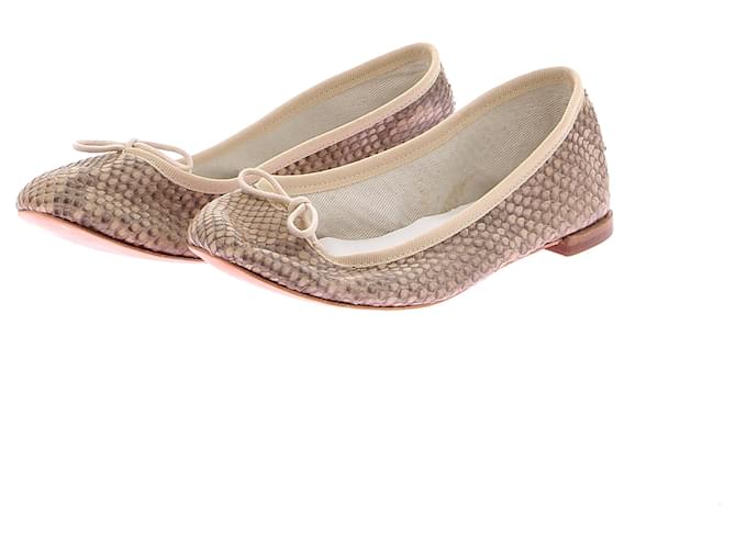 REPETTO  Ballet flats T.EU 37.5 Leather Beige  ref.1521491