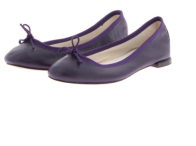 REPETTO  Ballet flats T.EU 37.5 Leather Purple  ref.1521498