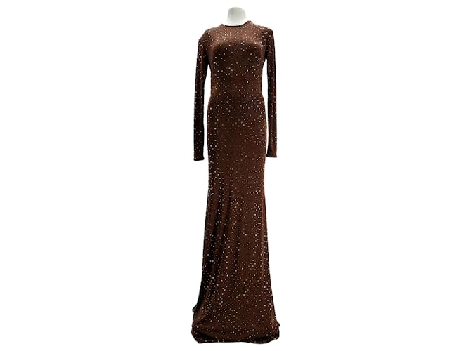 Autre Marque New Arrivals dresses T.FR 38 Polyester Brown  ref.1521520