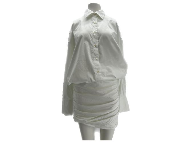 Autre Marque Vestido Cekette T.International M Algodón Blanco
