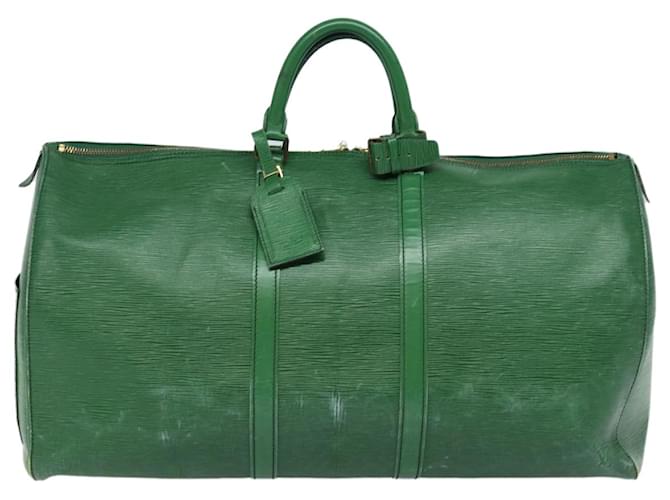 Louis Vuitton Keepall 55 Cuir Vert  ref.1521727