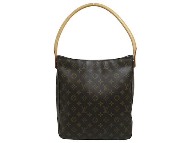 Louis Vuitton Looping GM Marrone Tela  ref.1521862