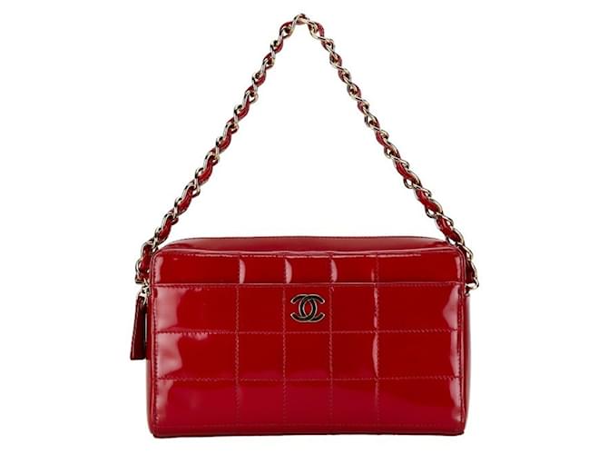 Chanel Chocolate bar Red Patent leather  ref.1521939