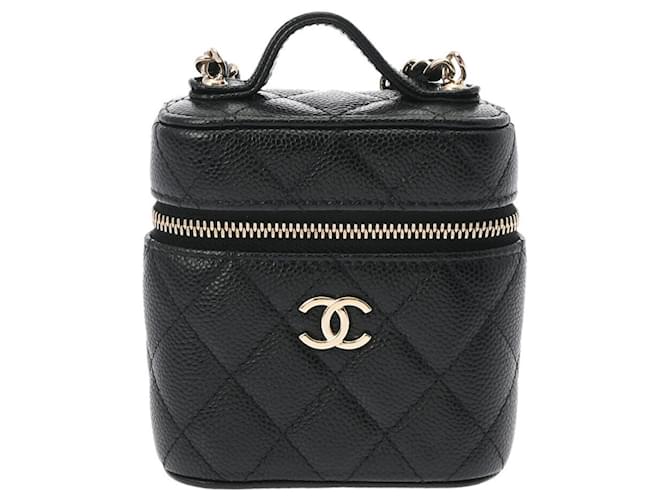 Vanity Vanidade Chanel Preto Couro  ref.1521940