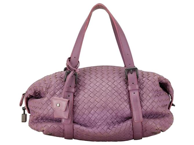 Sac à main Bottega Veneta Intrecciato Montaigne Cuir Violet  ref.1522003