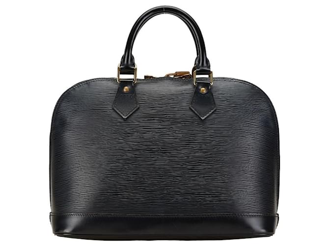 Bolso de mano Epi Alma Louis Vuitton Negro Cuero  ref.1522034