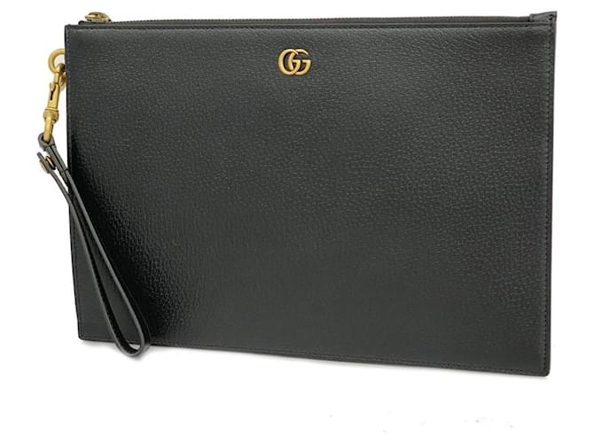 Gucci GG Marmont Leather Clutch Bag Black  ref.1522211