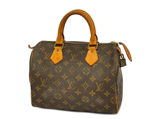 Sac à main Louis Vuitton Monogram Speedy 25 Marron  ref.1522224