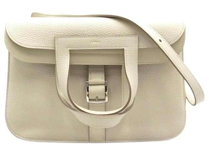 Hermès Hermes HERMES Arzan 31 2-Way Shoulder Bag Brown Cream Leather  ref.1522593