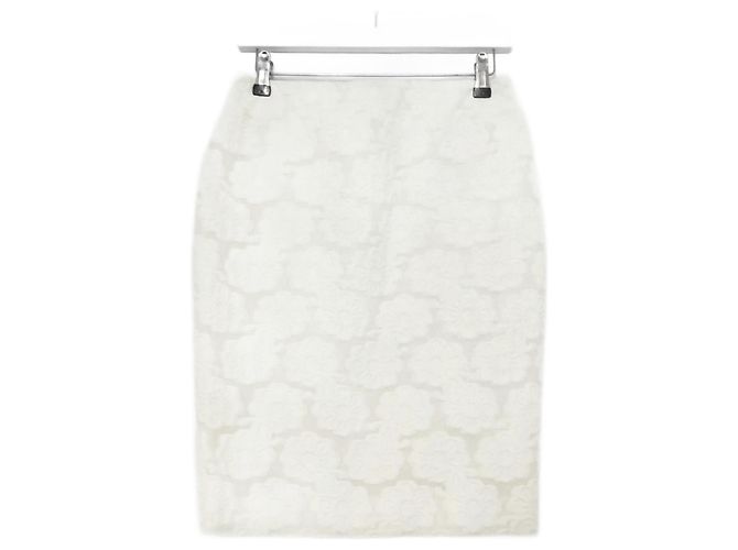 Chanel Cruise 2009 Samt-Camellia Bleistiftrock Roh