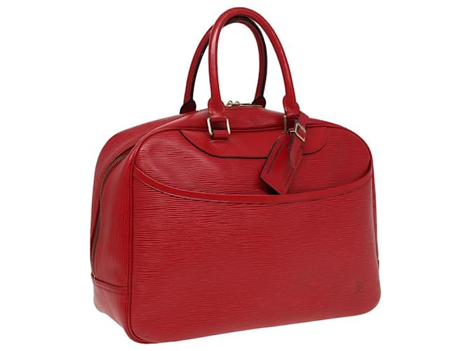 LOUIS VUITTON Epi Deauville Hand Bag SPO Red LV Auth 81729 Leather  ref.1522775