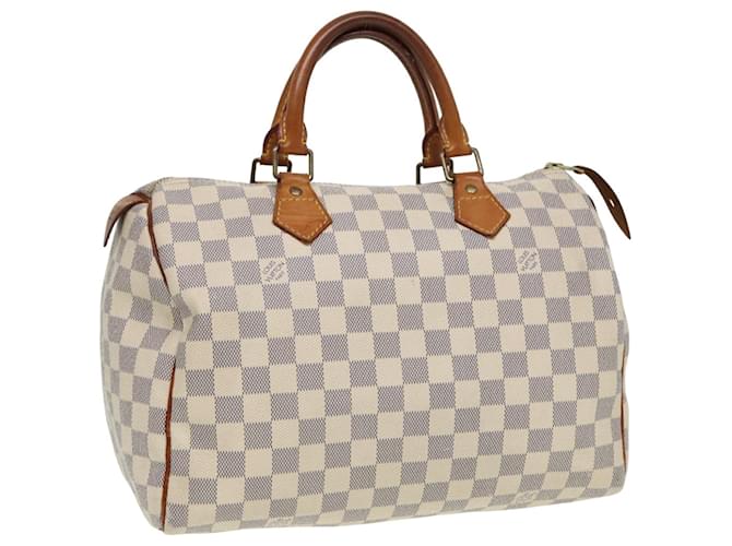 LOUIS VUITTON Sac à main Speedy 30 Damier Azur N41533 LV Auth yk13506  ref.1522911