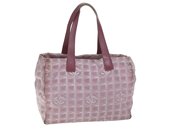 CHANEL Nouveau Sac Tote de Voyage en Nylon Rose CC Auth yk13635  ref.1522922