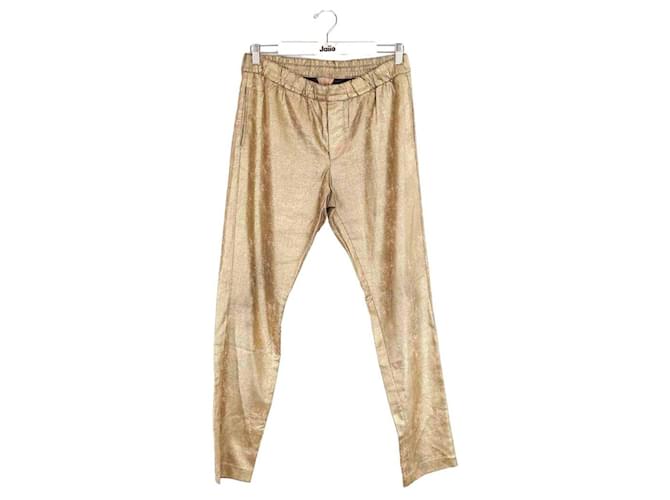 Zadig & Voltaire Pantalón recto dorado Viscosa  ref.1522973