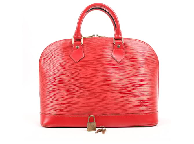 Bolso Alma PM de cuero Epi Louis Vuitton en rojo M52147 Roja  ref.1523121