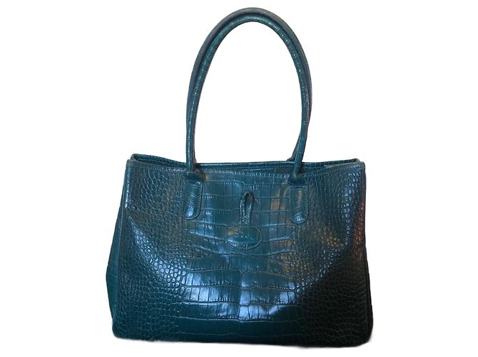 Roseau Bolsa de junco azul Longchamp Azul escuro