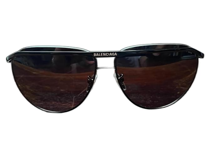 Lunettes de soleil Balenciaga homme Acier Noir  ref.1523128