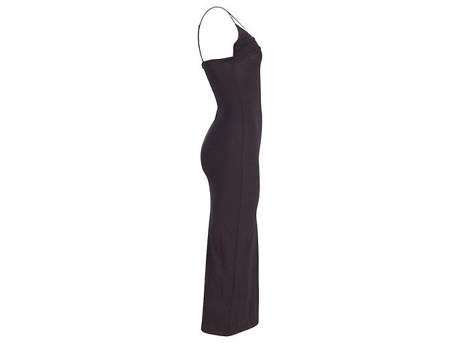 Reformation Lainey Strick-Maxikleid aus schwarzem Lyocell