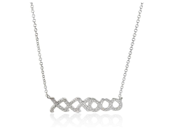 Colar de moda Paloma Picasso da Tiffany & Co. em ouro branco 18k 0,1 CTW Prata Metálico Metal  ref.1523257