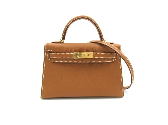 Hermès Hermes Kelly 2 Shoulder Bag Brown Golden Leather  ref.1523646