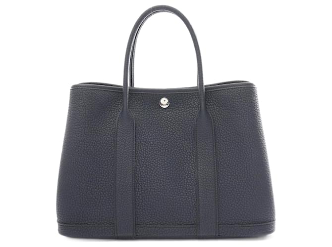 Hermès Hermes Garden TPM Bleu Nuit Handbag Navy blue Leather  ref.1523665