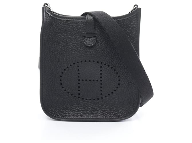 Hermès Bolso de Hombro Hermes Evelyne TPM Amazon Negro Cuero  ref.1523676