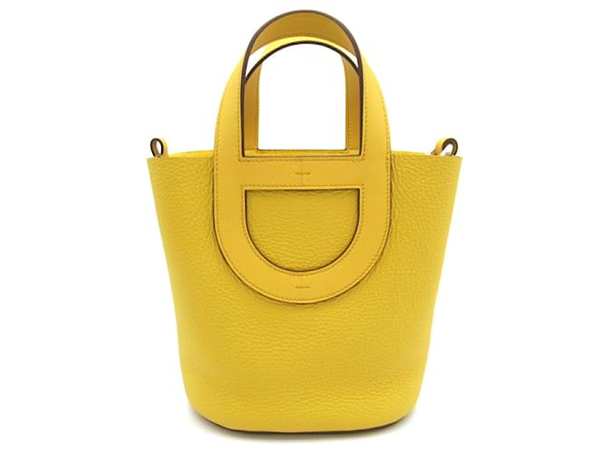 Hermès Hermes In the Loop 18 Handbag Yellow Leather  ref.1523706