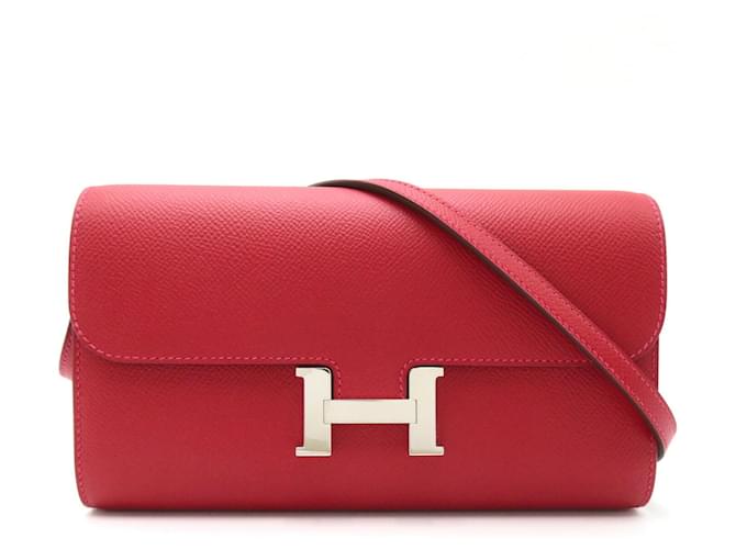 Hermès Hermes Constance To Go Shoulder Bag Red Leather  ref.1523780