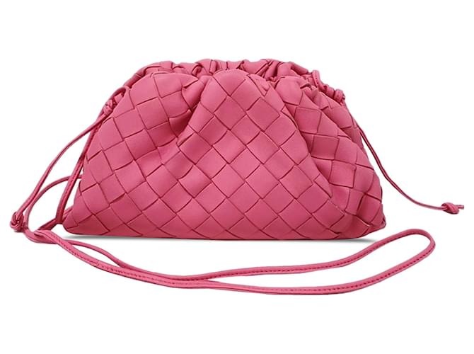 Bottega Veneta Rose Intrecciato Le Mini Pouch Cuir Veau façon poulain  ref.1523900