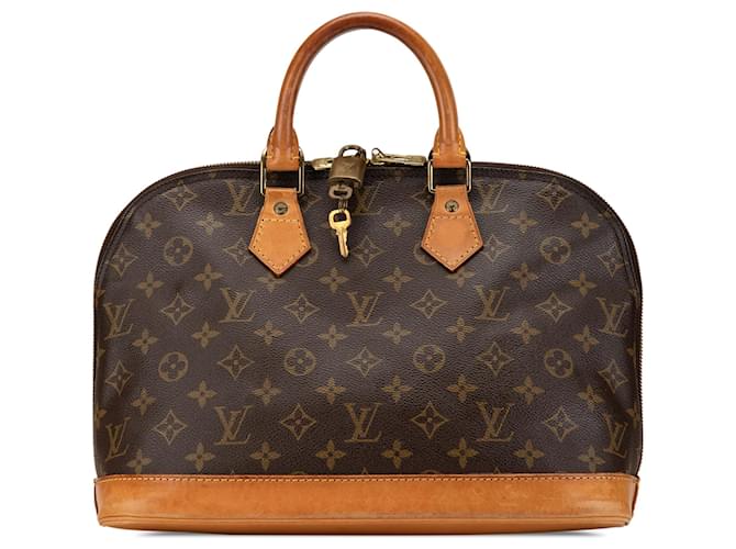 Louis Vuitton Brown Monogram Alma PM Leather Cloth  ref.1523905