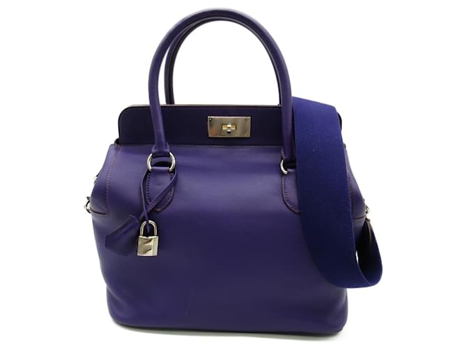 Hermès Sac à épaule Hermes Toolbox 26 Cuir Violet  ref.1523913