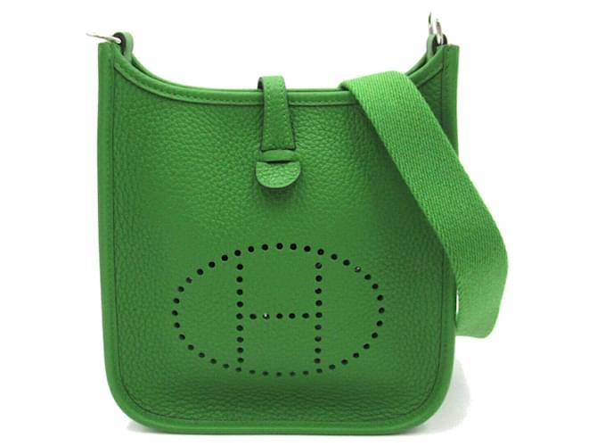 Hermès Hermes Evelyn TPM Shoulder Bag Green Leather  ref.1523915