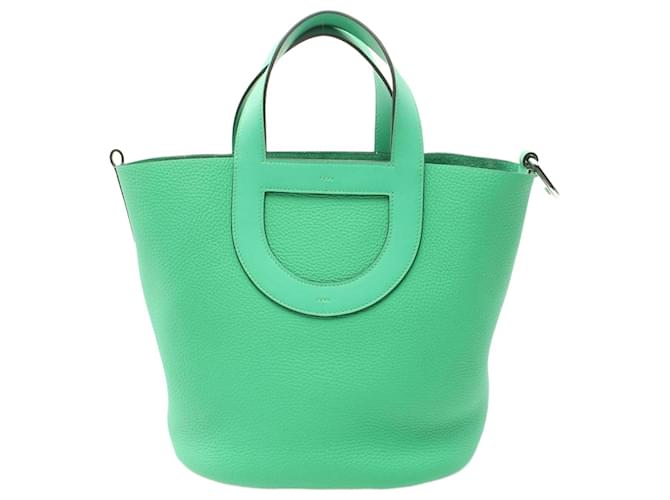 Hermès Hermes In the Loop 23 Handbag Green Leather  ref.1523920