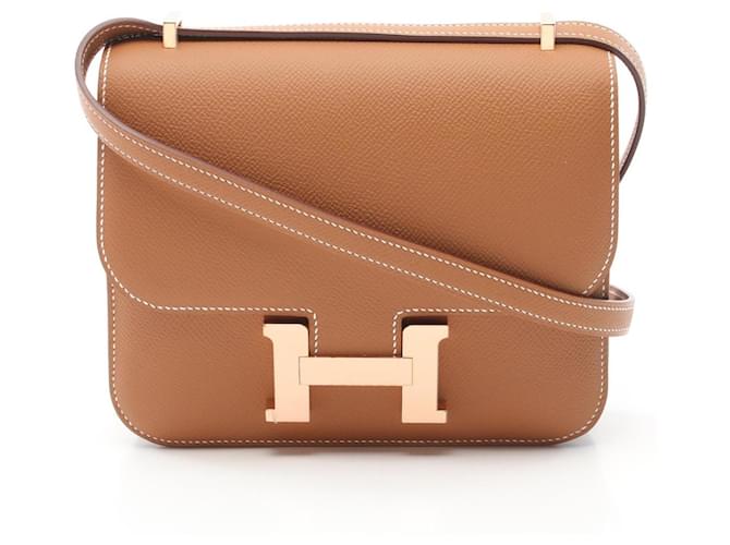 Hermès Hermes Constance 3 18 Gold Shoulder Bag Brown Leather  ref.1523946