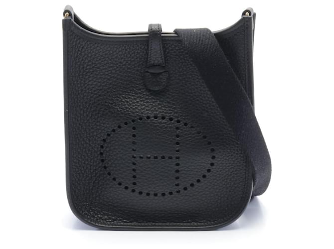 Hermès Hermes Evelyne TPM Shoulder Bag Black Leather  ref.1523963