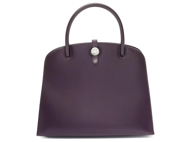 Hermès Sac à main Hermes Dalvy MM Cassis Veau façon poulain Violet  ref.1523980