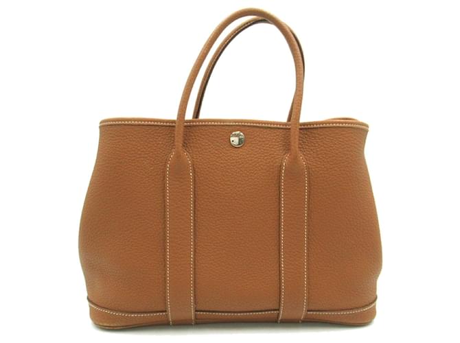 Hermès Hermes Garden 30 TPM Handbag Brown Leather  ref.1523982