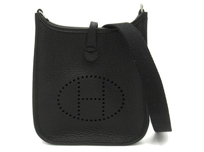 Hermès Bolso de Hombro Hermes Evelyne TPM Negro Cuero  ref.1523983