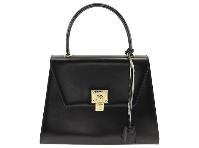 Borsa a mano in pelle di vitello nera Bally Nero