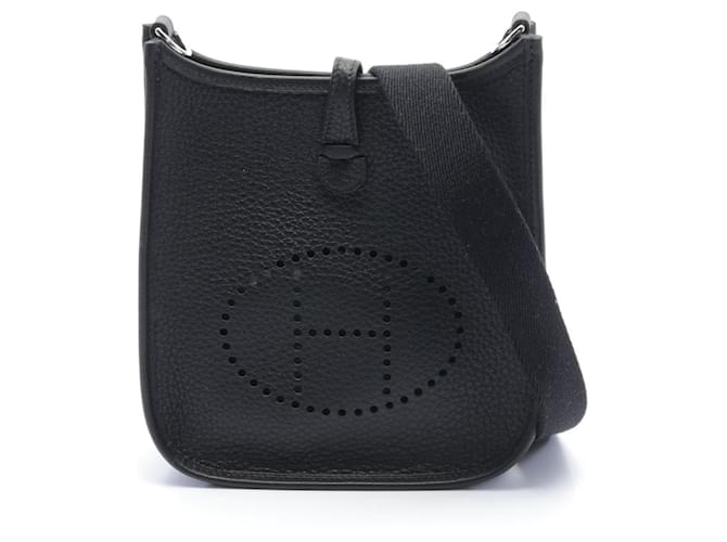 Hermès Hermes Evelyn TPM Shoulder Bag Black Leather  ref.1524118