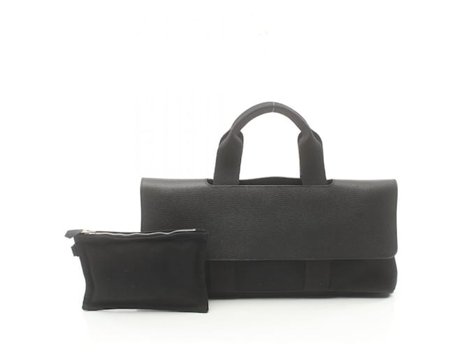 Hermès Hermes Valparaiso Long MM Handbag Black Cloth  ref.1524124