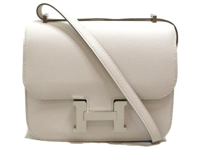 Constance Schultertasche von Hermès Weiß Leder  ref.1524133