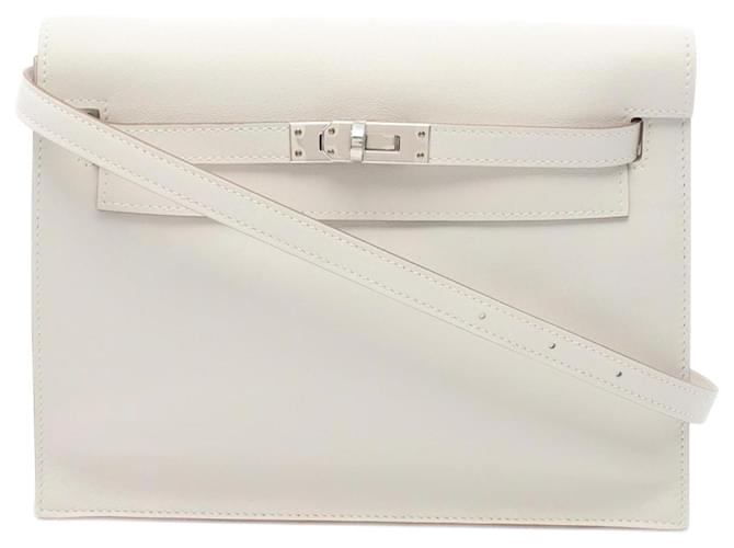 Hermès Hermes Kelly Dance 2 Shoulder Bag White Leather  ref.1524136