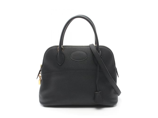 Hermès Hermes Bolide 31 Handbag Black Leather  ref.1524243