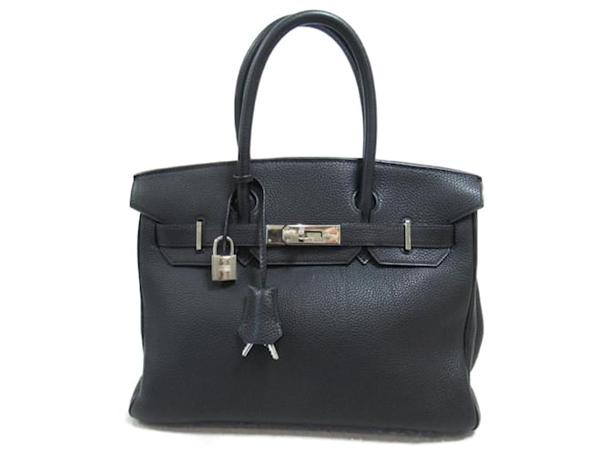 Hermès Hermes Birkin 30 Black Handbag Leather  ref.1524247